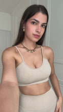 Load and play video in Gallery viewer, Beige Gina Ribbed Co ord
