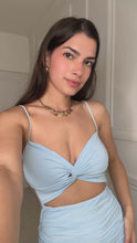Load and play video in Gallery viewer, Baby Blue Eden Twist Dress
