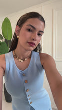 Load and play video in Gallery viewer, Baby Blue Joyce Gold Button Up Co ord
