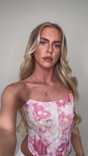 Load and play video in Gallery viewer, Pink Hazel Floral Corset
