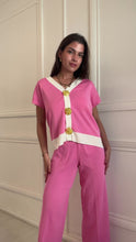 Load and play video in Gallery viewer, Pink Liv Gold Button Co ord
