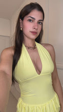 Load and play video in Gallery viewer, Yellow Avah Frill Dress
