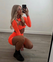 Load image into Gallery viewer, Orange Rosie Knot Co-Ord
