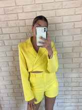 Load image into Gallery viewer, Yellow Katie Blazer Co-Ord
