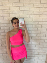 Load image into Gallery viewer, Hot Pink Kim Crop Top
