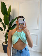 Load image into Gallery viewer, Mint Sara Halter Neck Top
