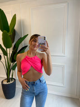 Load image into Gallery viewer, Hot Pink Sara Halter Neck Top
