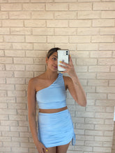 Load image into Gallery viewer, Baby Blue Kim Crop Top
