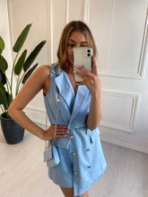 Load image into Gallery viewer, Blue Kayleigh Playsuit with Matching Bag

