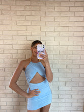 Load image into Gallery viewer, Baby Blue Joanna Cut Out Dress
