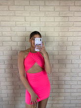 Load image into Gallery viewer, Hot Pink Joanna Cut Out Dress
