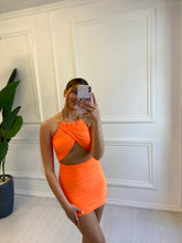 Load image into Gallery viewer, Orange Joanna Cut Out Dress
