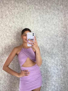 Purple Joanna Cut Out Dress