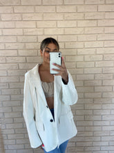 Load image into Gallery viewer, White Hailey PU Blazer
