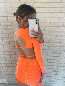 Orange Kylie Ruched Co-Ord