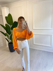 Orange Sophie Long Sleeve Top