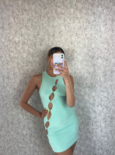 Load image into Gallery viewer, Mint Lola Cut Out Mini Dress
