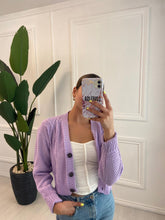 Load image into Gallery viewer, Purple Claire Knit Cardigan

