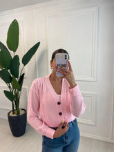 Load image into Gallery viewer, Pink Claire Knit Cardigan
