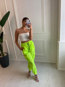Green Neon Kelly Combat Trousers