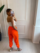 Load image into Gallery viewer, Orange Neon Kelly Cargo Pants
