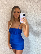 Load image into Gallery viewer, Royal Blue Kendall Ruched Bodycon Dress

