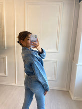 Load image into Gallery viewer, Blue Ivy Cropped Denim Jacket
