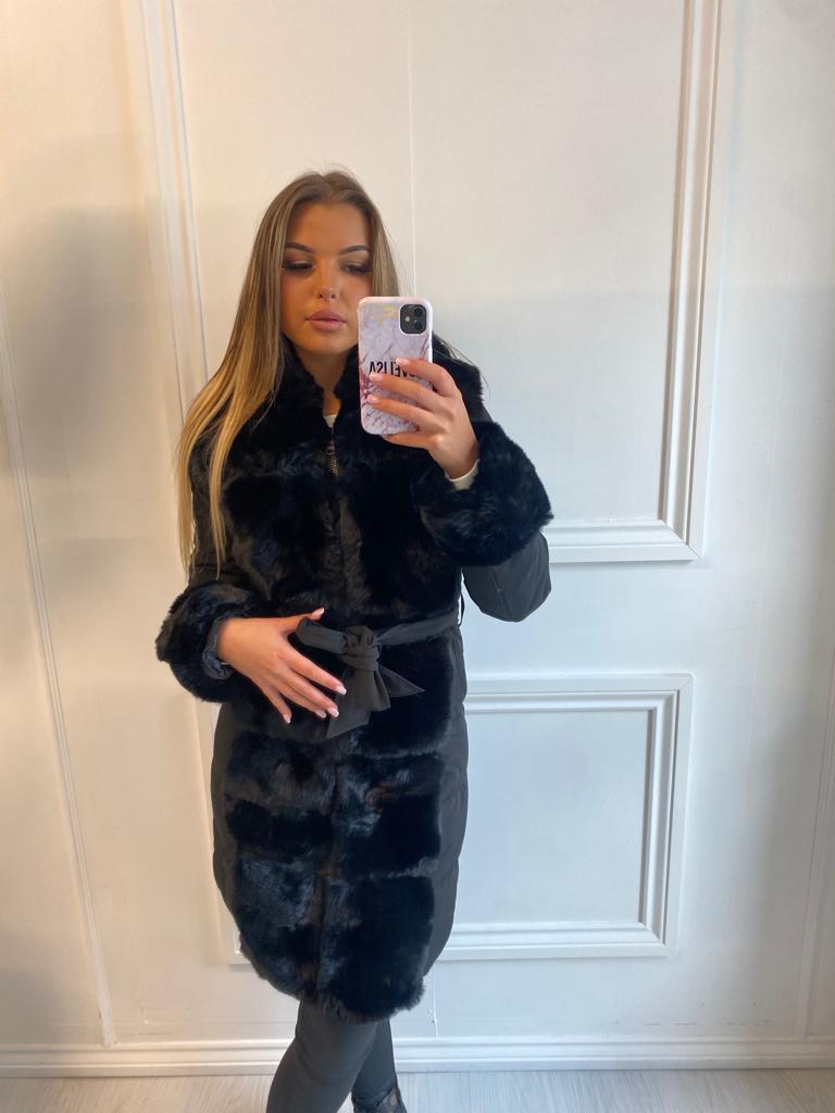 Fox fur puffer coat best sale