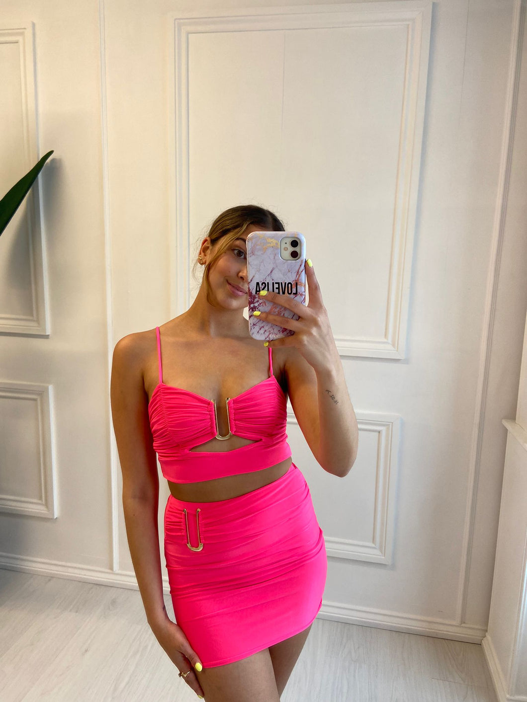 Pink Hella Cut Out Co-Ord
