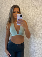 Load image into Gallery viewer, Sage Green Lucy Halter Neck Top
