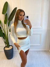 Load image into Gallery viewer, Cream Farrah Cropped Knit Jumper
