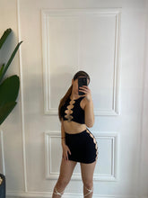 Load image into Gallery viewer, Black Cici Cut Out Mini Skirt

