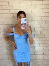 Load image into Gallery viewer, Baby Blue Evie Corset Style Dress
