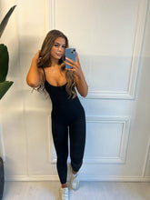 Load image into Gallery viewer, Black Eva Ribbed Jumpsuit
