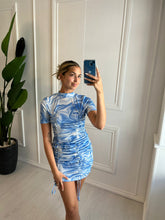 Load image into Gallery viewer, Blue Jess Marble Print Dress
