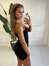 Load image into Gallery viewer, Black Kendall Ruched Bodycon Dress
