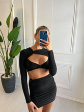 Load image into Gallery viewer, Black Rosie Knot Co-Ord
