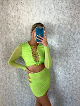 Load image into Gallery viewer, Green Emmie Lace-Up Co-Ord
