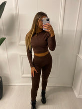 Load image into Gallery viewer, Chocolate Brown Myla Ribbed Co-Ord
