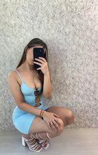 Load image into Gallery viewer, Baby Blue Luna Cut Out Mini Dress
