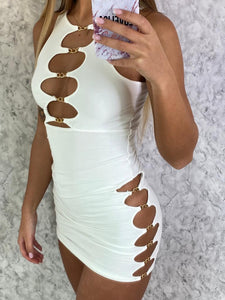 White Camila Cut Out Mini Dress