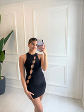 Load image into Gallery viewer, Black Lola Cut Out Mini Dress
